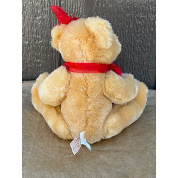 Dan Dee Plush Teddy Bear Red Bow & Heart-Shaped Gift Box Valentine's Day Decor - Picture 5 of 8